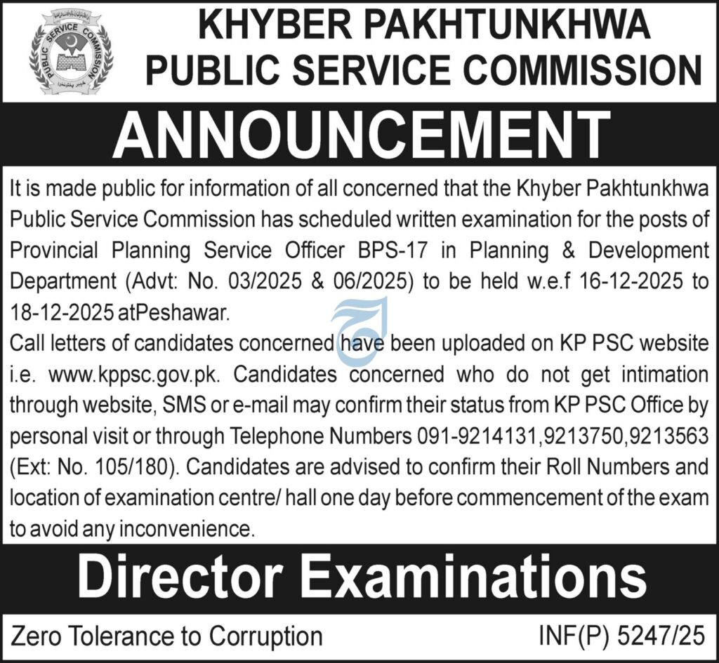 Khyber Pakhtunkhwa Public Service Commission (KPPSC) Jobs 2025 