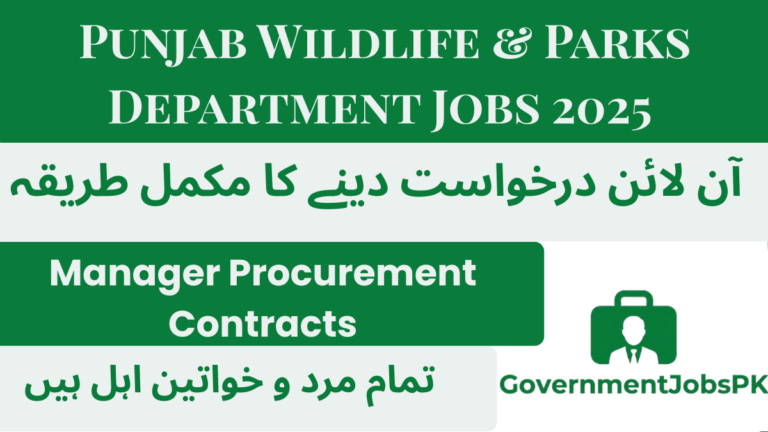 Punjab Wildlife & Parks Department Jobs 2025