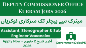 Deputy Commissioner Office Kurram Jobs 2026 – Latest Government Vacancies