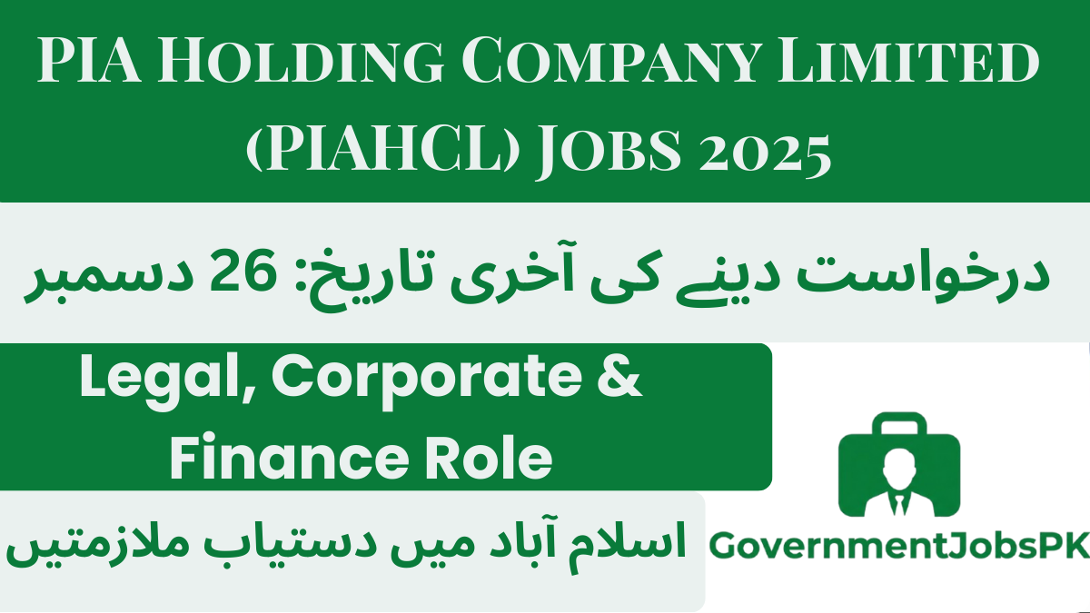 PIA Holding Company Limited (PIAHCL) Jobs 2025