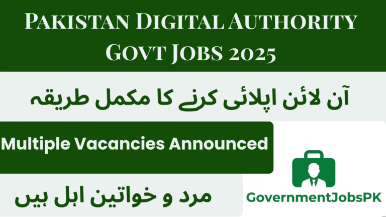 Pakistan Digital Authority (PDA) Jobs 2025