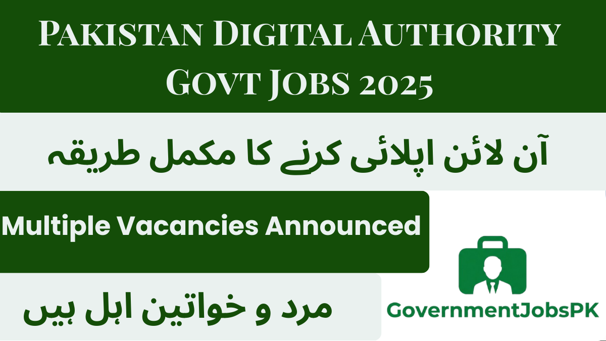 Pakistan Digital Authority (PDA) Jobs 2025